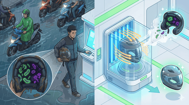 Cover image for Musim Hujan Ekstrem: Prioritaskan Kesehatan Anda dengan Helm Bersih