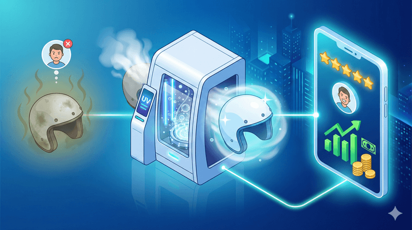 Cover image for Pentingnya Helm Wangi untuk Rating Bintang Driver Ojol