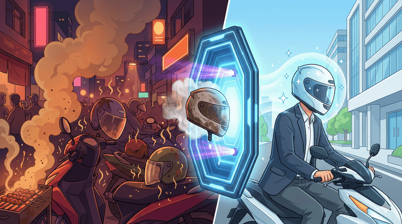 Cover image for Sabtu di Blok M, Kuliner Boleh Viral, tetapi Helm Jangan Jadi Korban